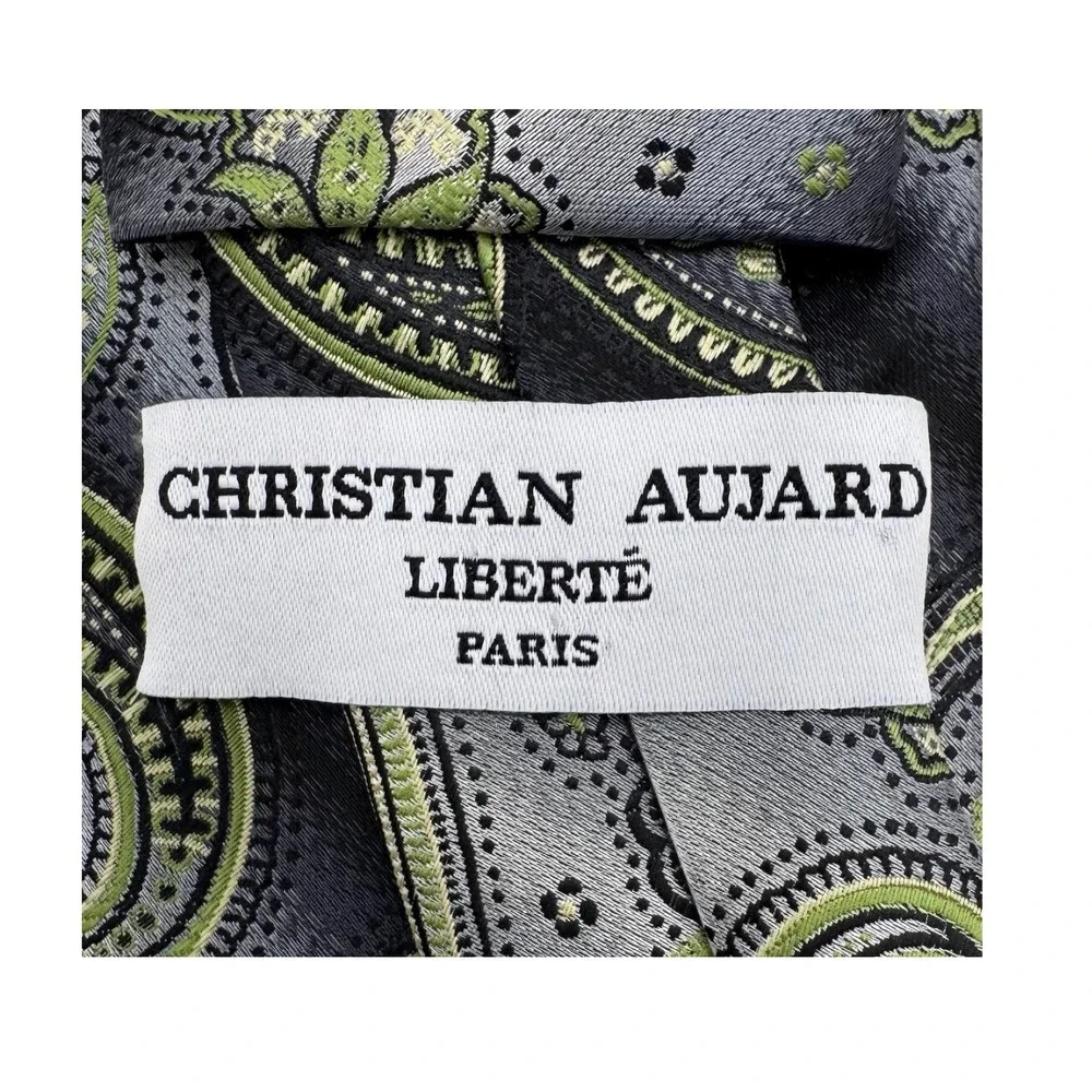 Christian Aujard Liberte Paris Neck Tie Mens Paisley Floral Retro Classic Formal